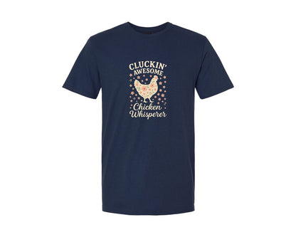 brand:Generic|color:Navy|Cluckin Awesome Chicken T Shirt Graphic T-Shirt