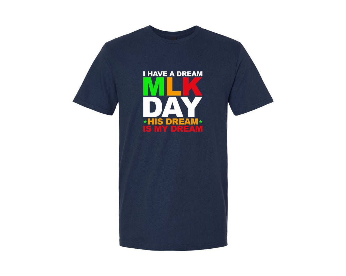 brand:Generic|color:Navy|I Have A Dream Mlk Day His Dream Is My Graphic T-Shirt