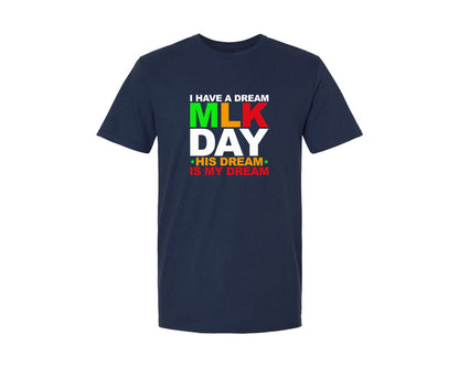 brand:Generic|color:Navy|I Have A Dream Mlk Day His Dream Is My Graphic T-Shirt