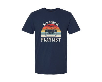 brand:Generic|color:Navy|Old School Playlist 70S 80S 90S T Shirts Graphic T-Shirt
