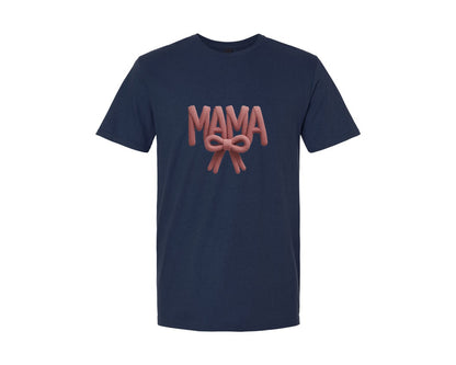 brand:Generic|color:Navy|Coquette Mama Latch Hook Yarn Faux Graphic T-Shirt