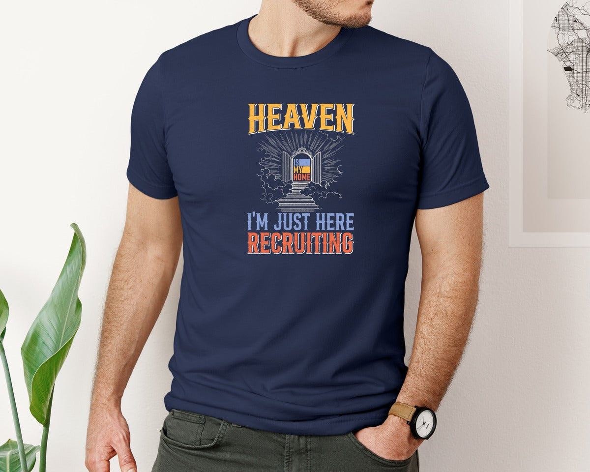 brand:Bella Canvas|color:Navy|Vintage Christian Religious Quote Graphic T-Shirt