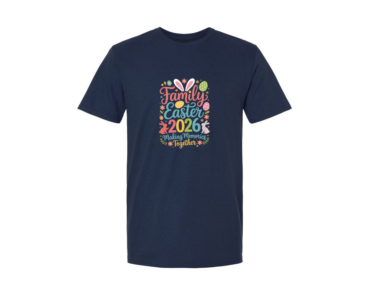 brand:Generic|color:Navy|Family Easter 2026 Cute Bunny File 2 Graphic T-Shirt