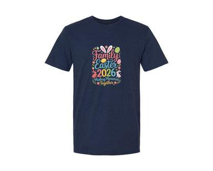 brand:Generic|color:Navy|Family Easter 2026 Cute Bunny File 2 Graphic T-Shirt