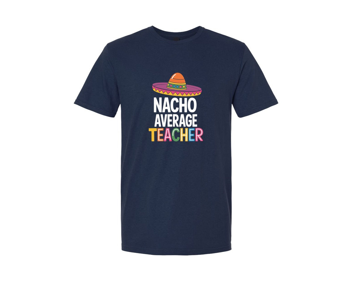brand:Generic|color:Navy|Nacho Average Teacher 3 Graphic T-Shirt