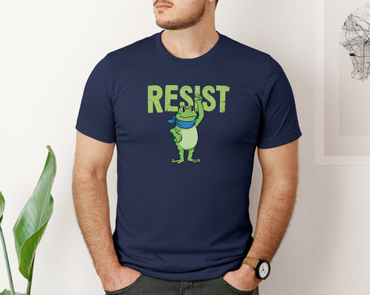 Portland Protest Frog Resist Funny Graphic T-Shirt