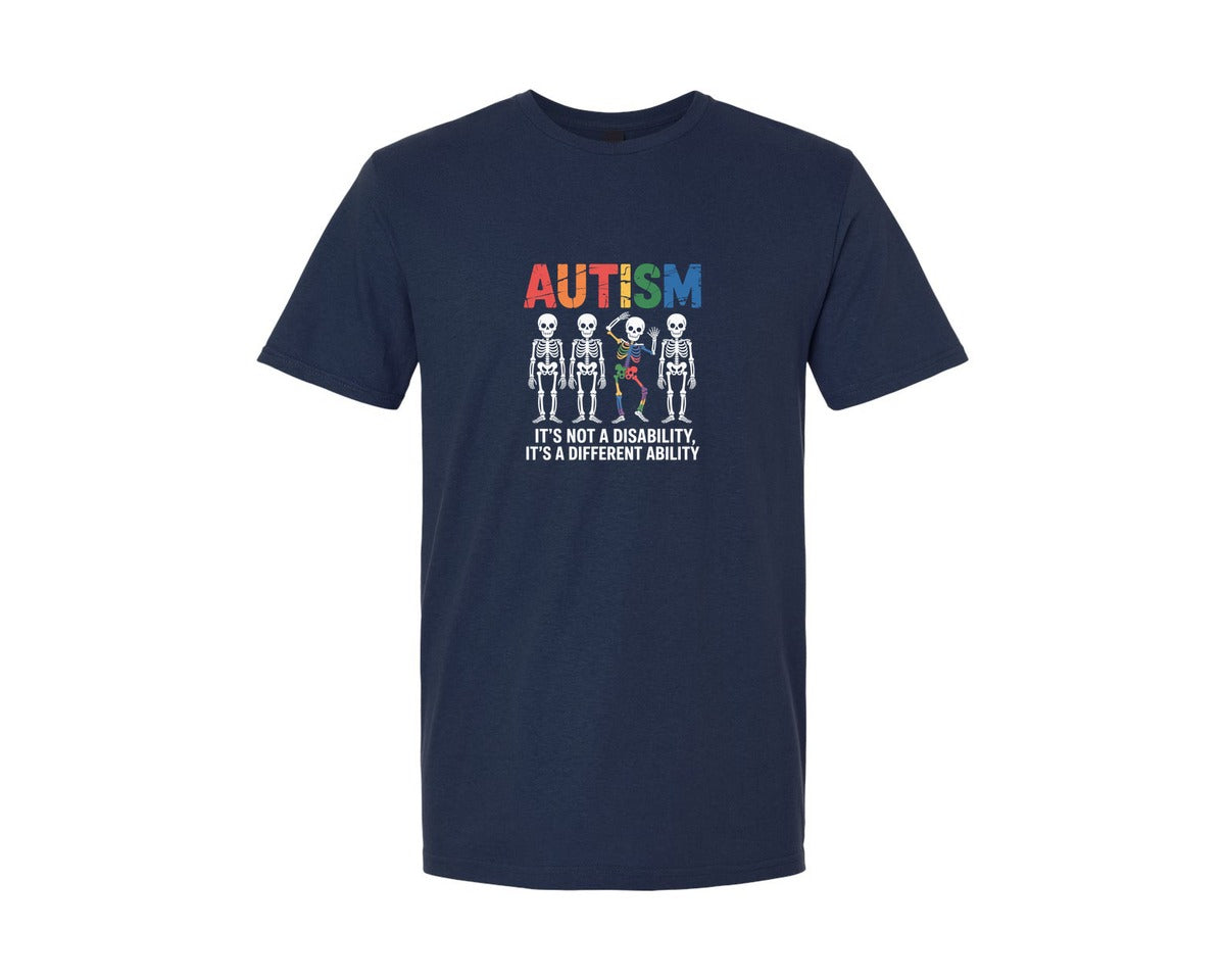 brand:Generic|color:Navy|Autism Different Ability Graphic T-Shirt