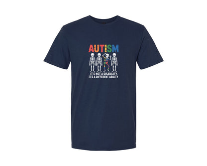 brand:Generic|color:Navy|Autism Different Ability Graphic T-Shirt