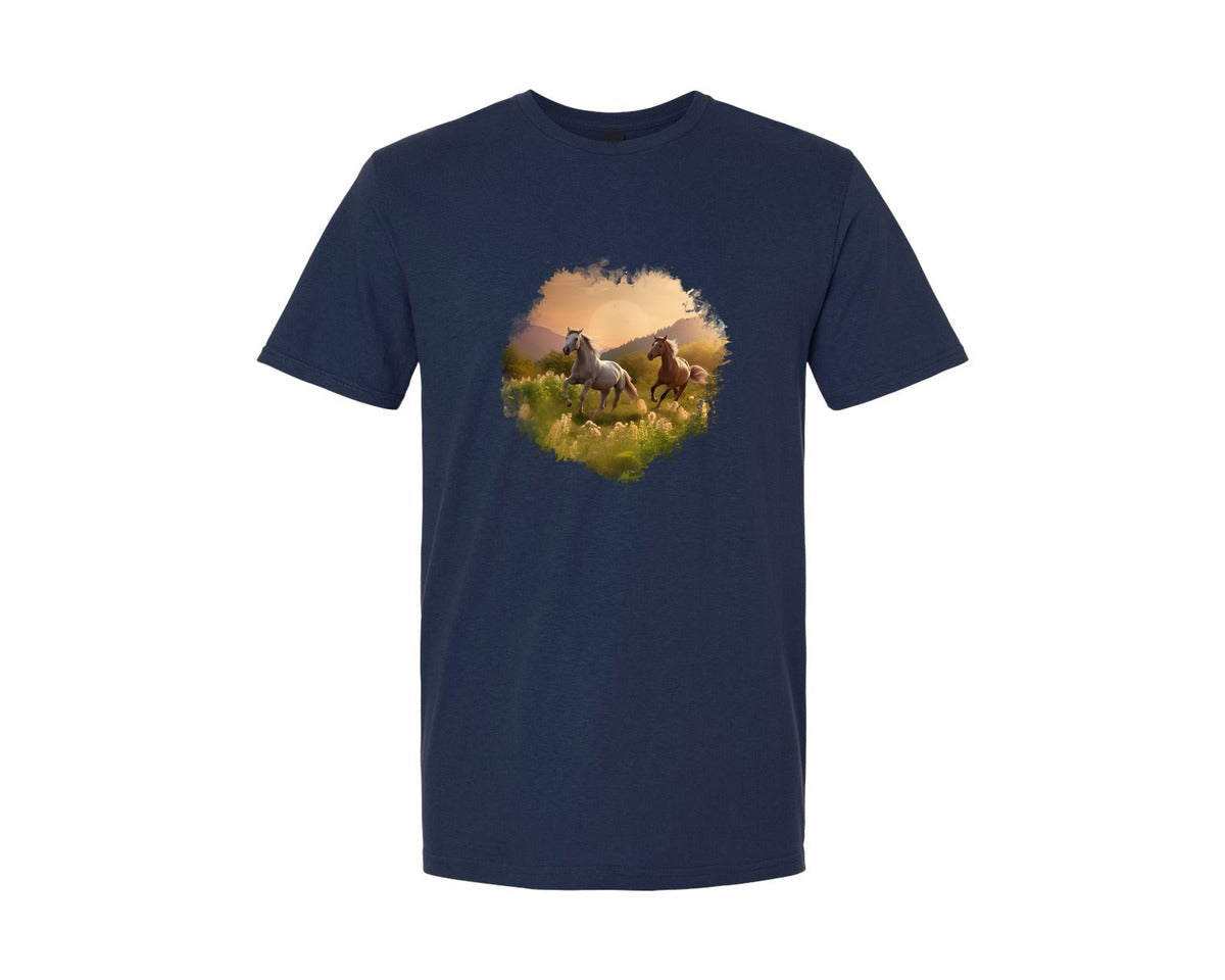 brand:Generic|color:Navy|Horse Graphic T-Shirt