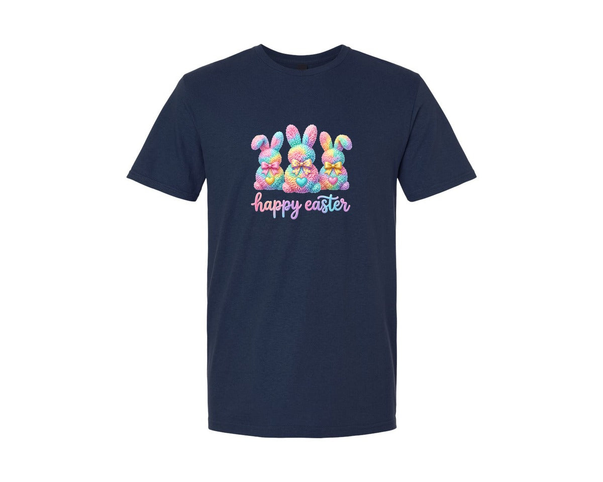 brand:Generic|color:Navy|Latch Hook Easter Bunny 6 Graphic T-Shirt