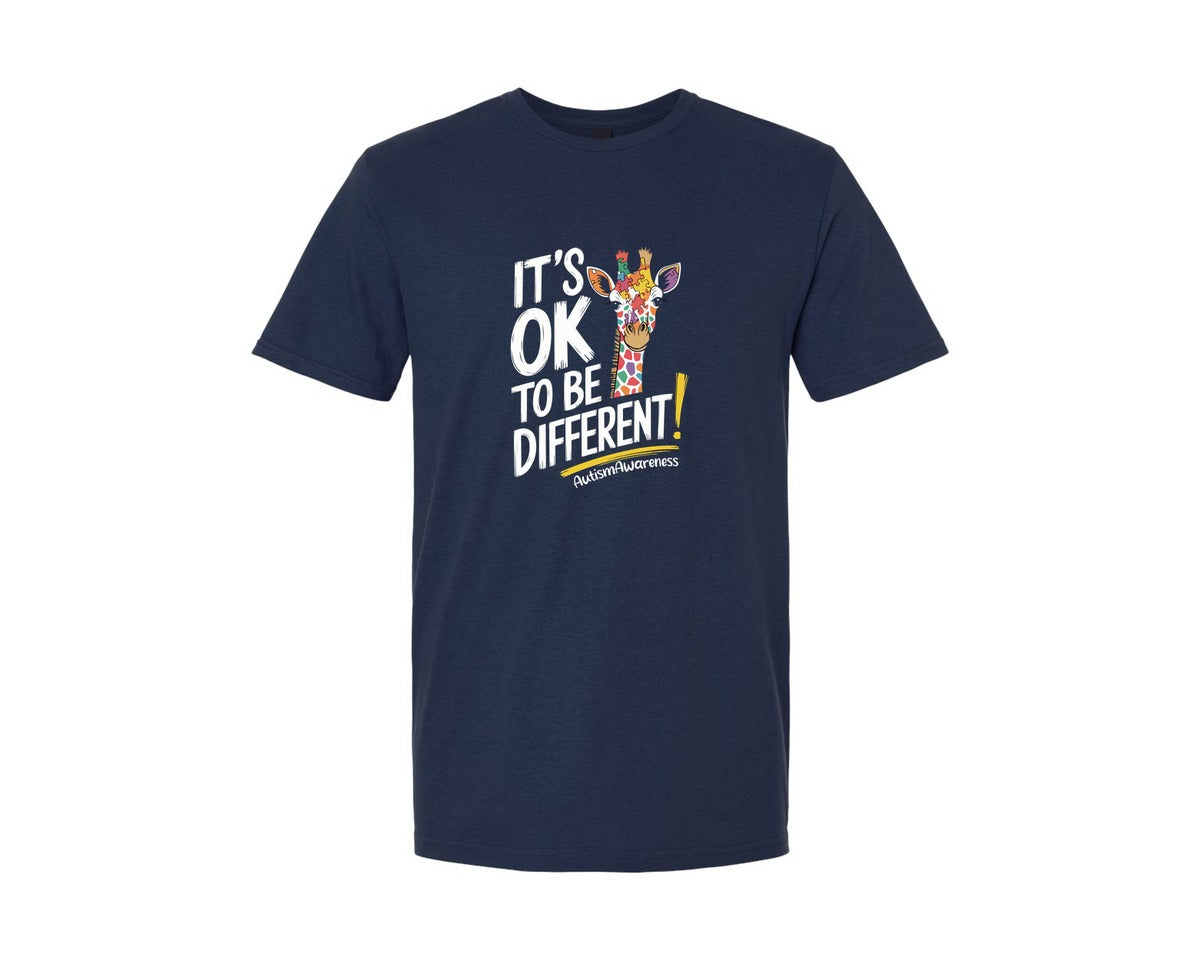 brand:Generic|color:Navy|Its Ok To Be Different Autism Awareness 17 Graphic T-Shirt