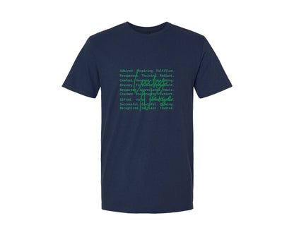 brand:Generic|color:Navy|Lucky Nurse Words Lucky Graphic T-Shirt