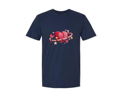 brand:Generic|color:Navy|Valentine Heart Valentines Day 12 Graphic T-Shirt