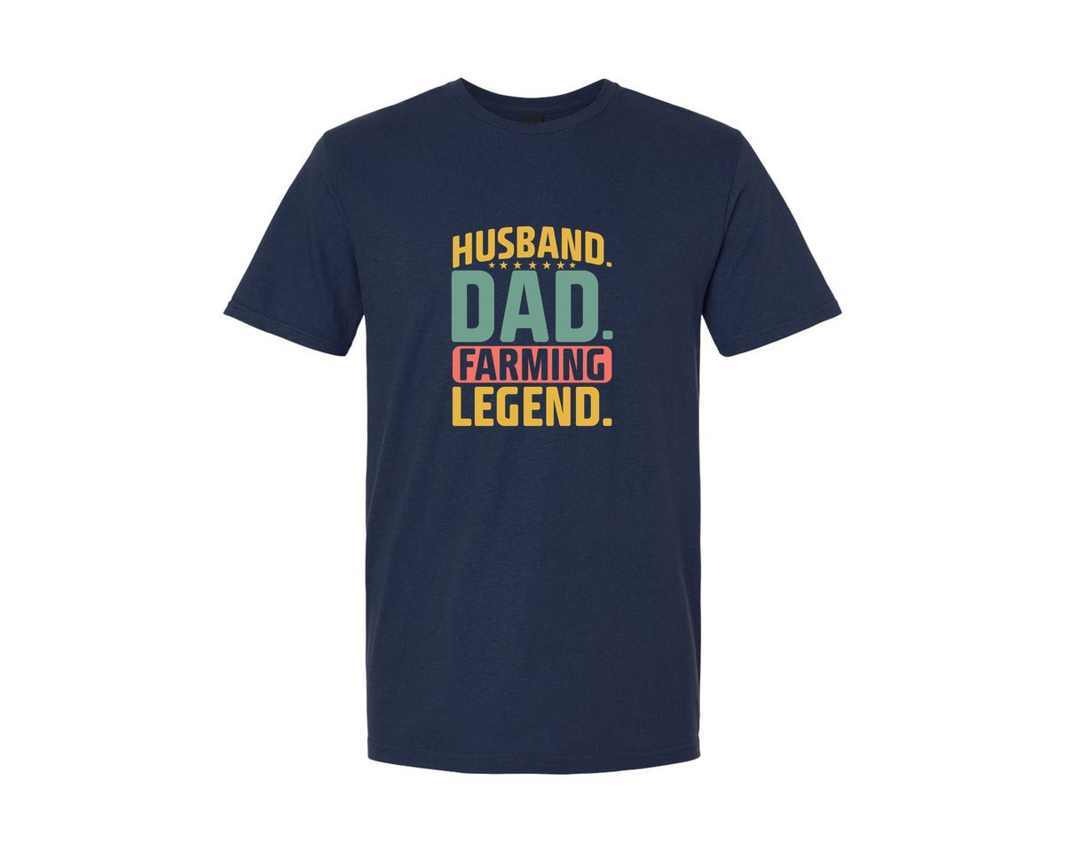 brand:Generic|color:Navy|Husband Dad Farming Legend T Shirt 2 Graphic T-Shirt