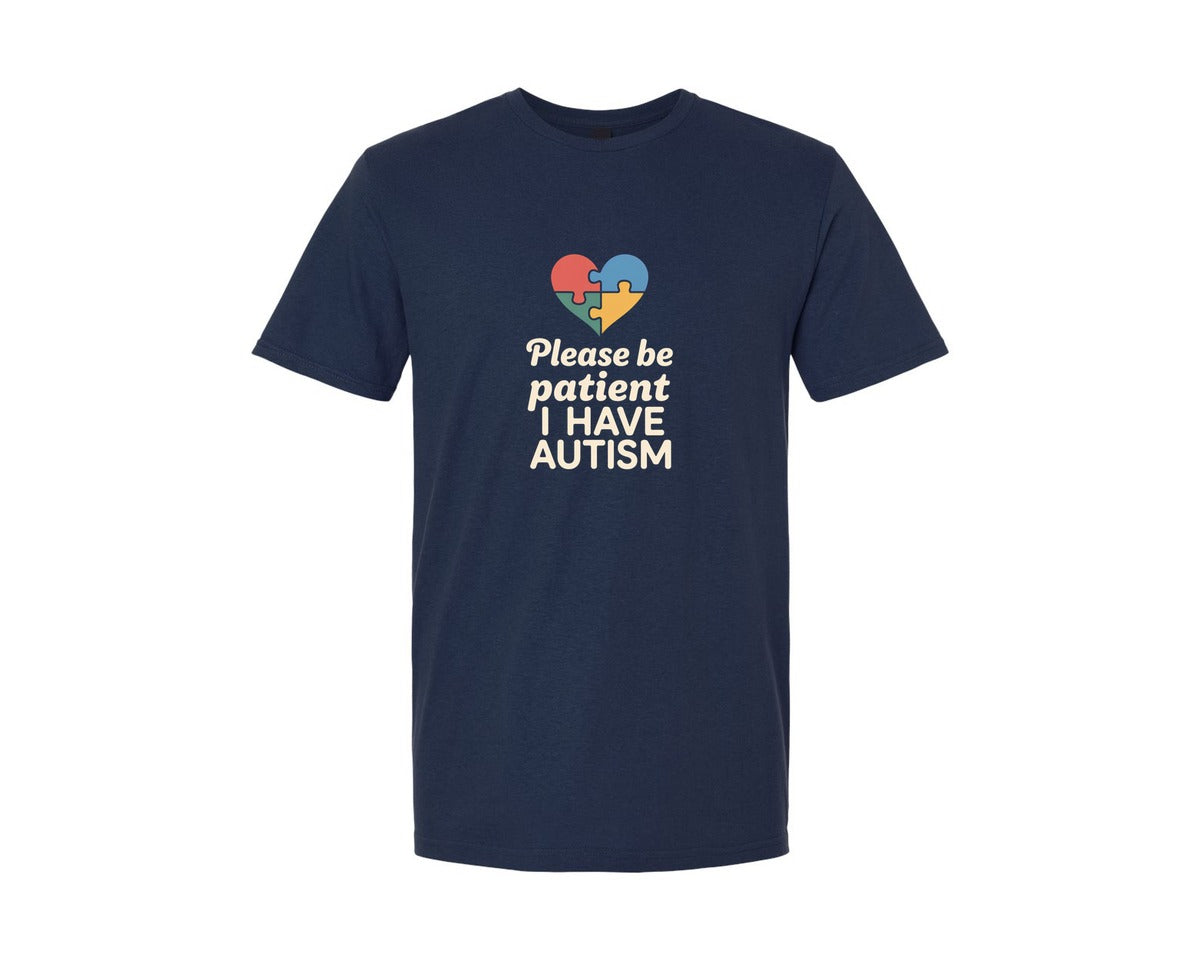 brand:Generic|color:Navy|Please Be Patient I Have Autism 4 Graphic T-Shirt
