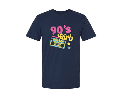 brand:Generic|color:Navy|90S Party 90S Girl Party Vintage Graphic T-Shirt