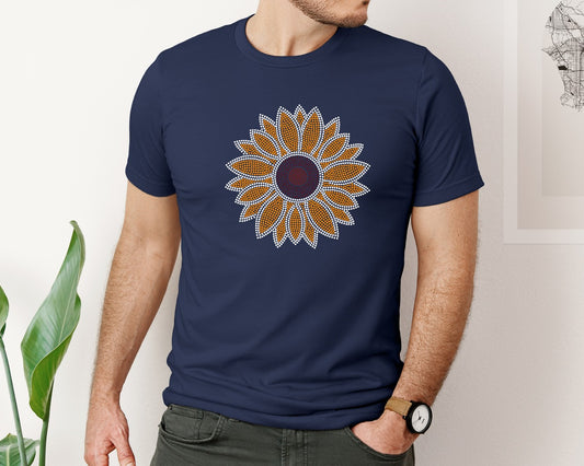 Sunflower Rhinestone Templates Graphic T-Shirt
