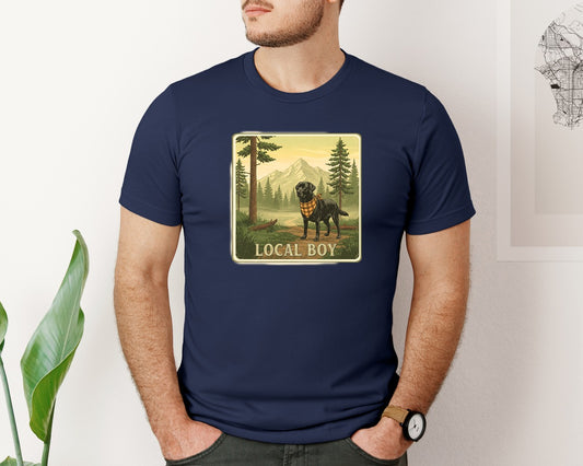 Local Boy Hunting Dog Graphic T-Shirt