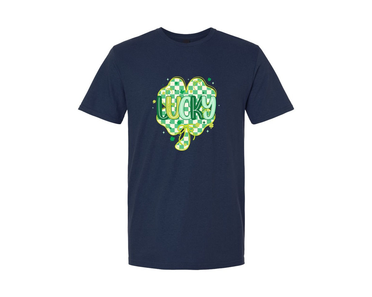 brand:Generic|color:Navy|Lucky St Patricks Day Lucky Graphic T-Shirt