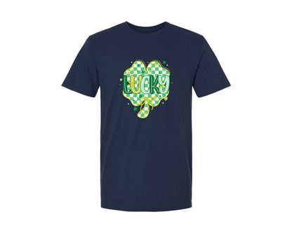 brand:Generic|color:Navy|Lucky St Patricks Day Lucky Graphic T-Shirt