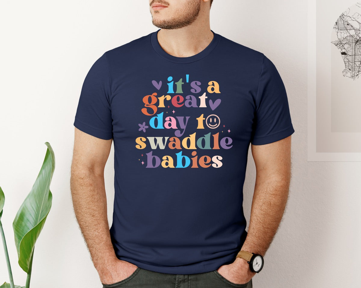 brand:Bella Canvas|color:Navy|Its A Beautiful Day To Catch Babies Graphic T-Shirt
