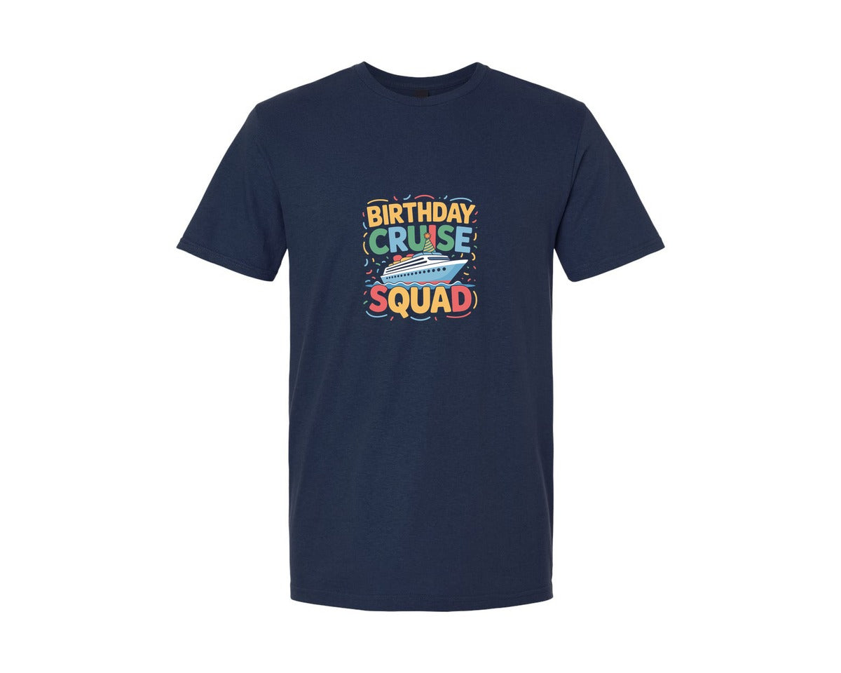 brand:Generic|color:Navy|Birthday Cruise Squad T Shirt Design 5 Graphic T-Shirt