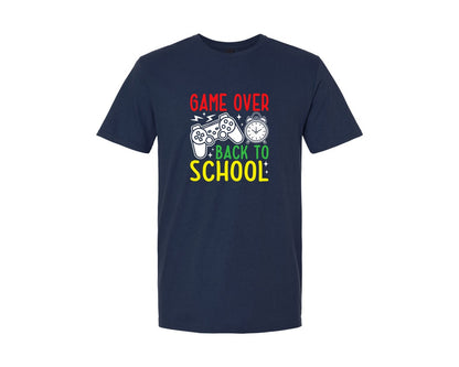 brand:Generic|color:Navy|Game Over Back To School T Shirt 14 Graphic T-Shirt