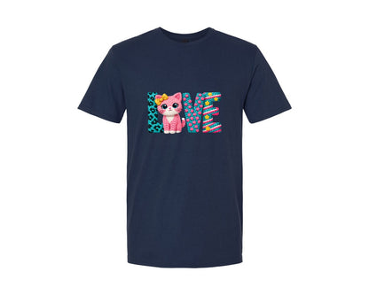 brand:Generic|color:Navy|Crochet Valentine Love 2 Graphic T-Shirt