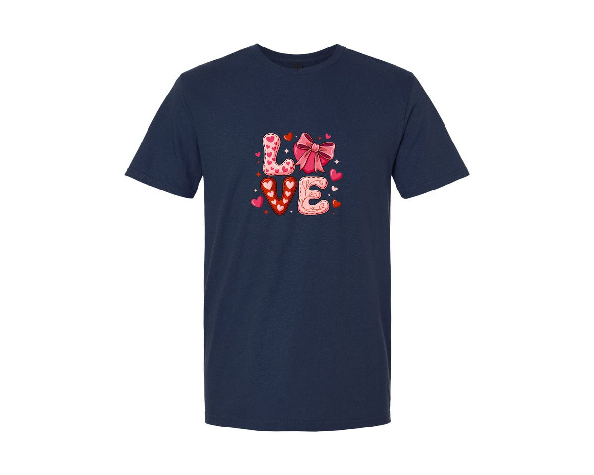 brand:Generic|color:Navy|Love Valentine Design Graphic T-Shirt