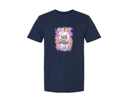 brand:Generic|color:Navy|With God All Things Are Possible Sub Graphic T-Shirt