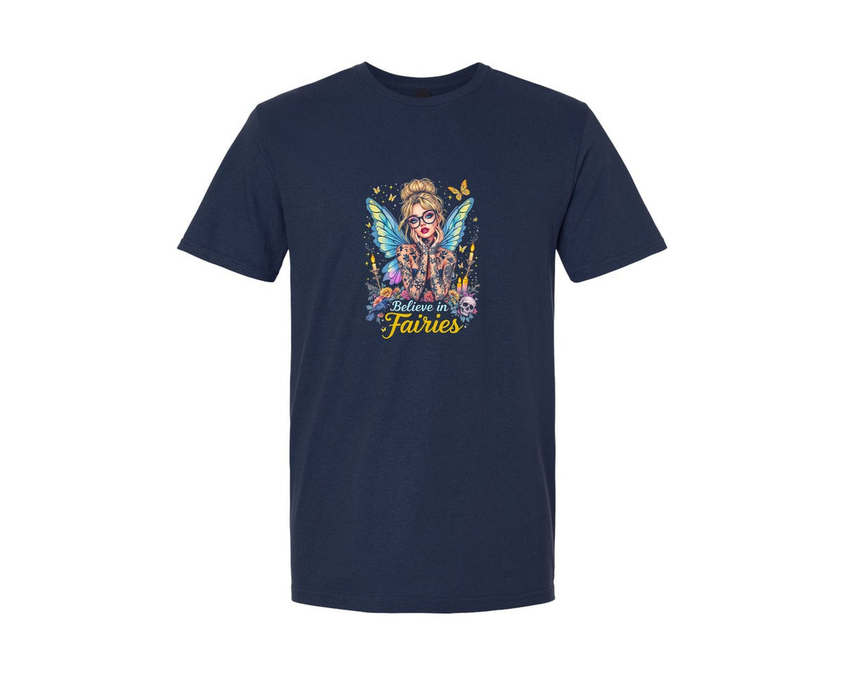 brand:Generic|color:Navy|Magical Fairy Believe Graphic T-Shirt