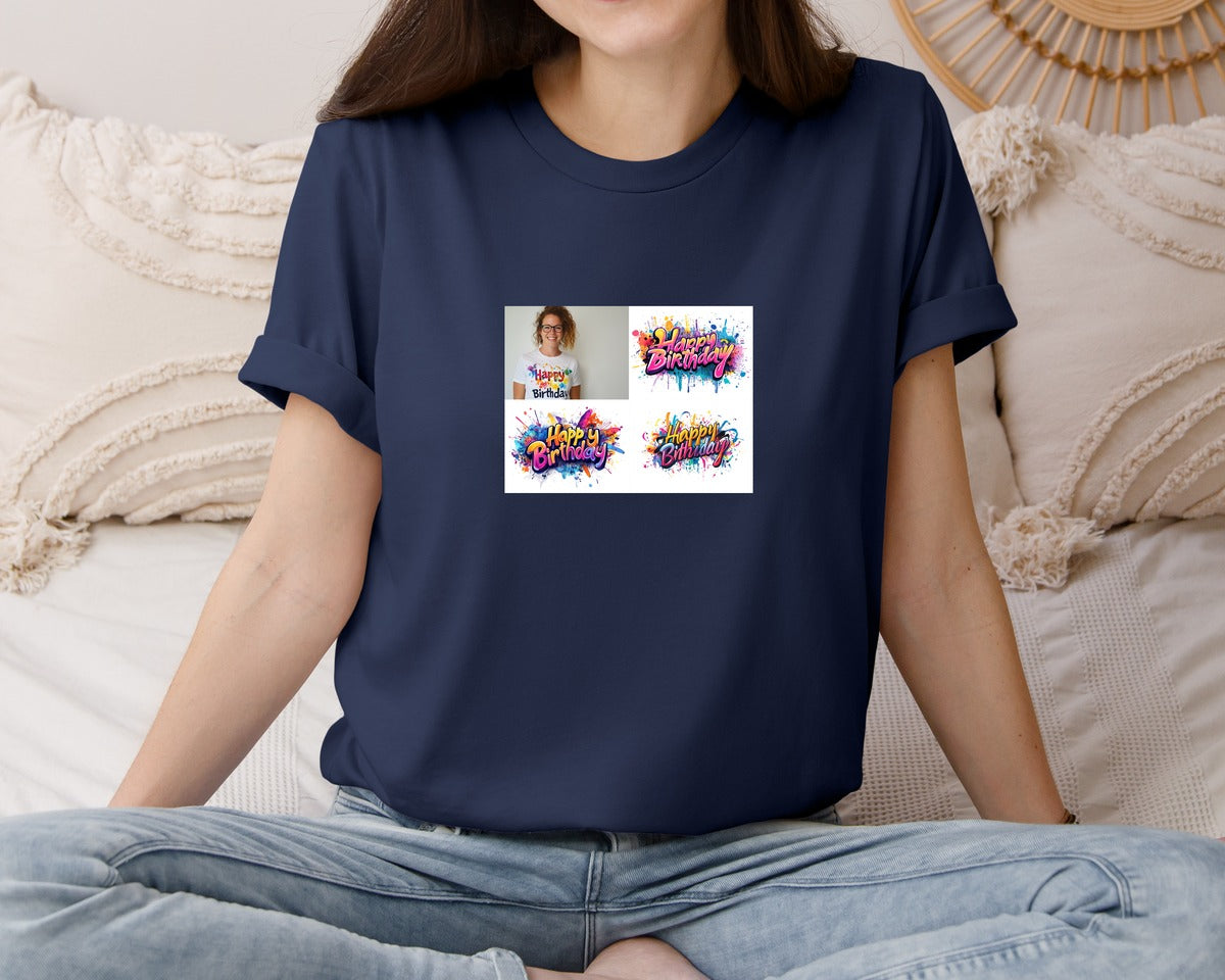 brand:Bella Canvas|color:Navy|Happy Birthday T Shirt Design 69 Graphic T-Shirt