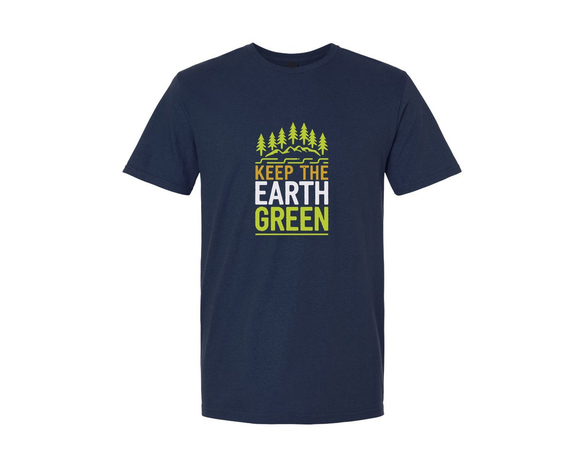 brand:Generic|color:Navy|Keep The Earth Green Environment Cute 2 Graphic T-Shirt