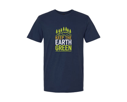brand:Generic|color:Navy|Keep The Earth Green Environment Cute 2 Graphic T-Shirt