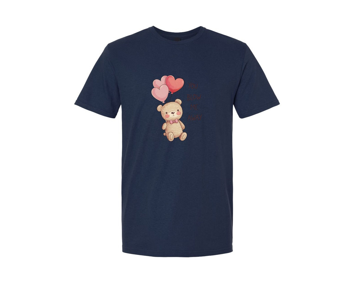 brand:Generic|color:Navy|Valentines Day Teddy Bear Love 3 Graphic T-Shirt