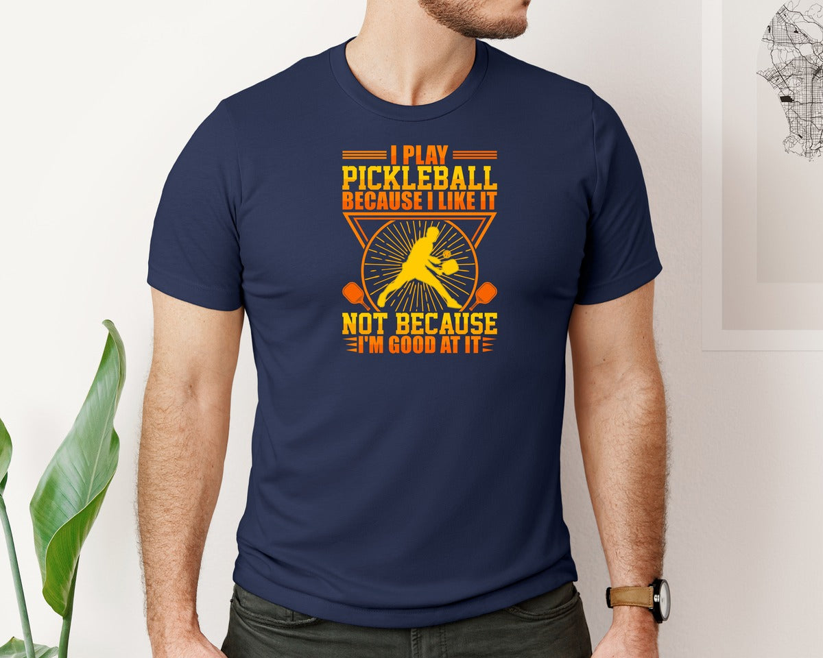 brand:Bella Canvas|color:Navy|About Pickleball T Shirt Design Graphic 145 Graphic T-Shirt