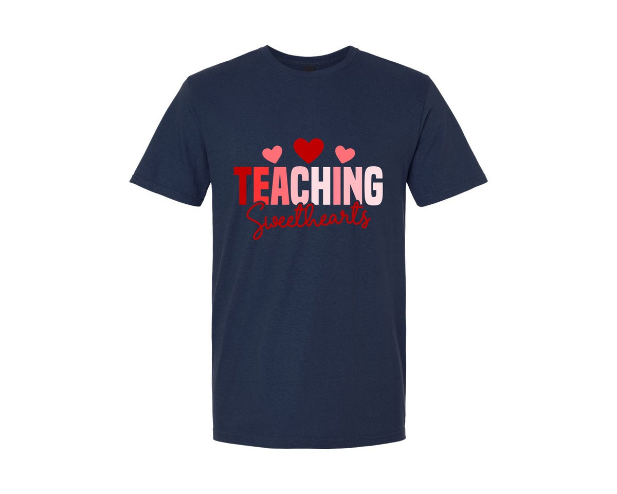 brand:Generic|color:Navy|Teaching Sweethearts Teacher 4 Graphic T-Shirt