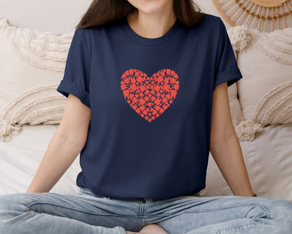brand:Bella Canvas|color:Navy|Dentist Valentines Day Design Graphic T-Shirt