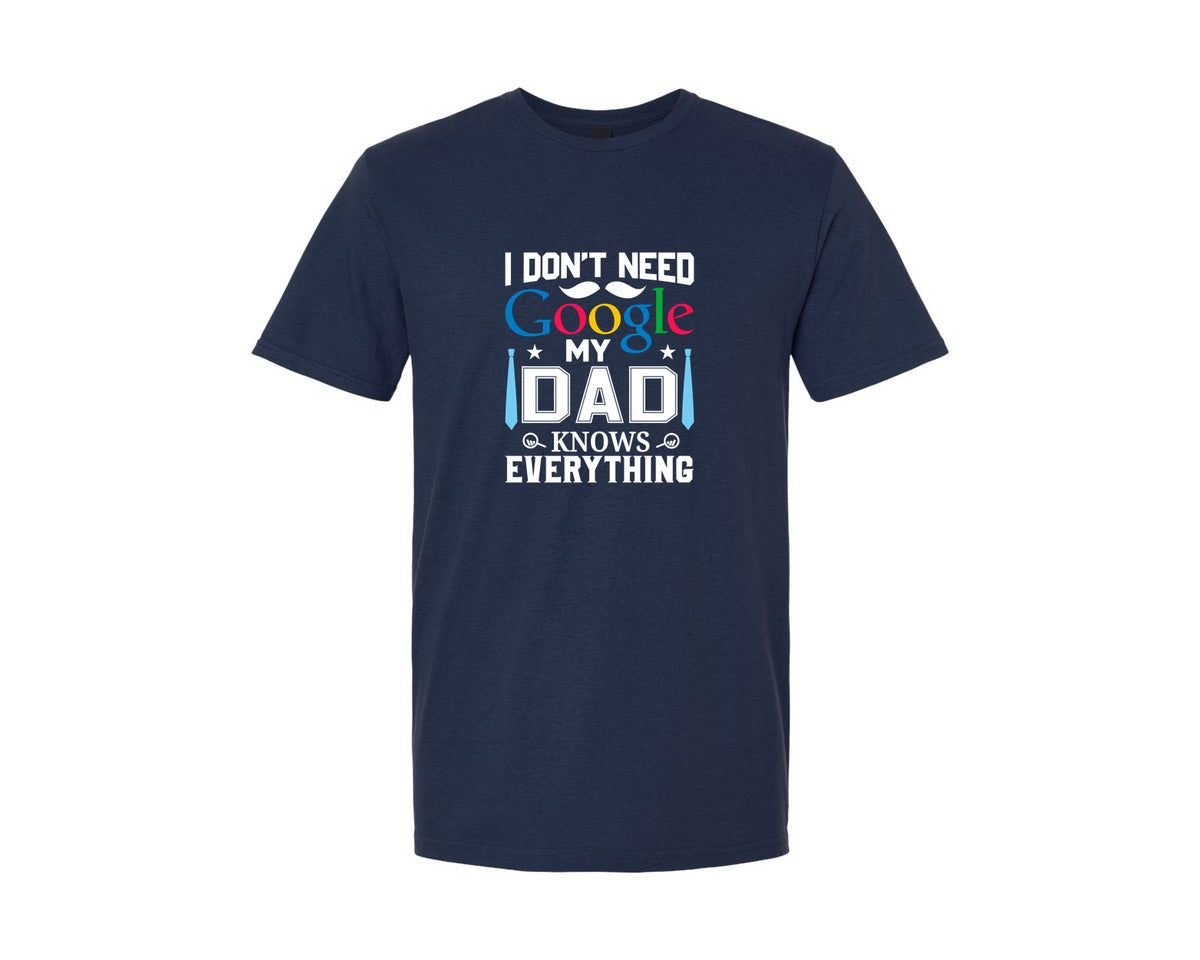 brand:Generic|color:Navy|I Dont Need Google My Dad Graphic T-Shirt