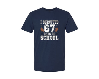 brand:Generic|color:Navy|I Tackled 67 Days Of School Football Graphic T-Shirt