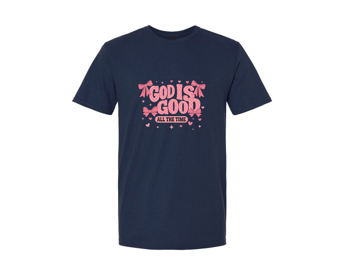 brand:Generic|color:Navy|Retro Christian Valentines Checkere Graphic T-Shirt