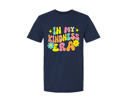 brand:Generic|color:Navy|In My Kindness Era Retro T Shirt Graphic T-Shirt