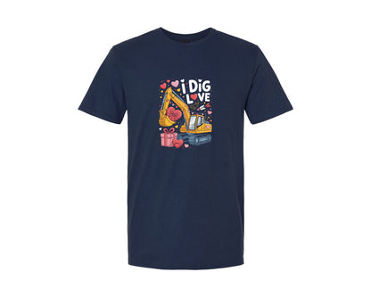 brand:Generic|color:Navy|I Dig Love Valentin Graphic T-Shirt