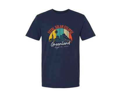 brand:Generic|color:Navy|Total Solar Eclipse Greenland August 12 Graphic T-Shirt