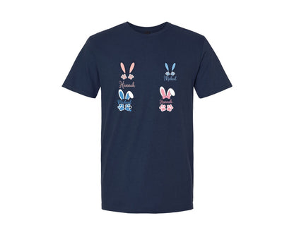 brand:Generic|color:Navy|Bunny Name Frame Monogram 2 Graphic T-Shirt