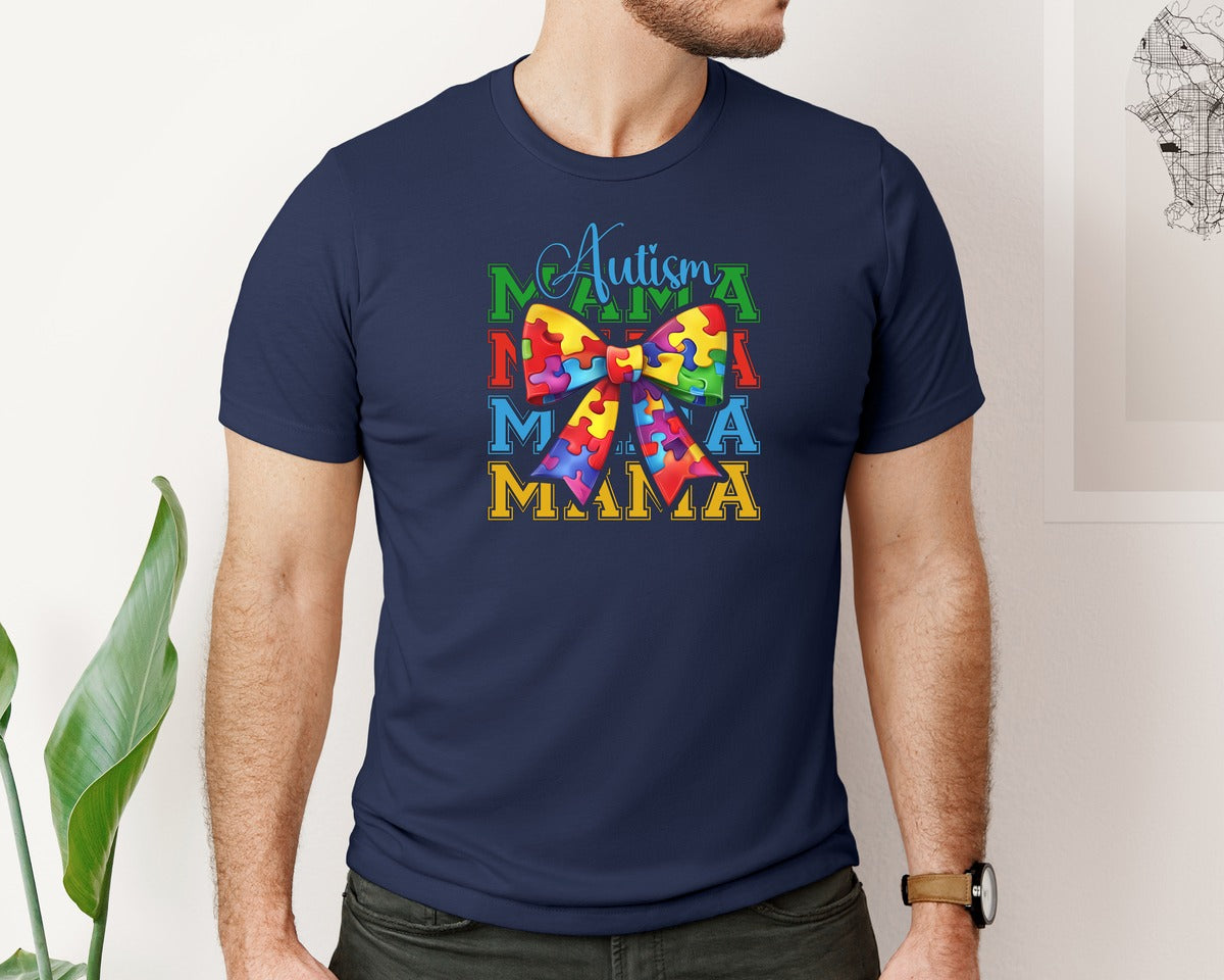 brand:Bella Canvas|color:Navy|Autism Awareness Autism Graphic T-Shirt