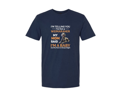 brand:Generic|color:Navy|Im Telling You Im Not Weimaraner Mom Graphic T-Shirt