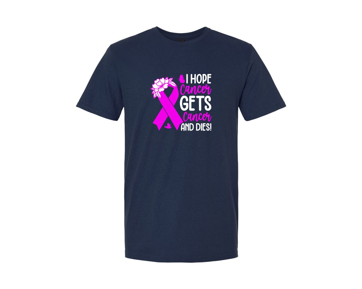 brand:Generic|color:Navy|I Hope Cancer Gets Awareness T Shirt Graphic T-Shirt