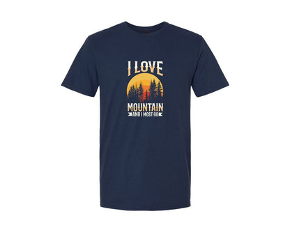 brand:Generic|color:Navy|Wild Life Experience Mountain Hiking Tee 3 Graphic T-Shirt