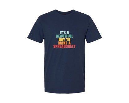 brand:Generic|color:Navy|Funny Accountant Humor Spreadsheet Quote Graphic T-Shirt